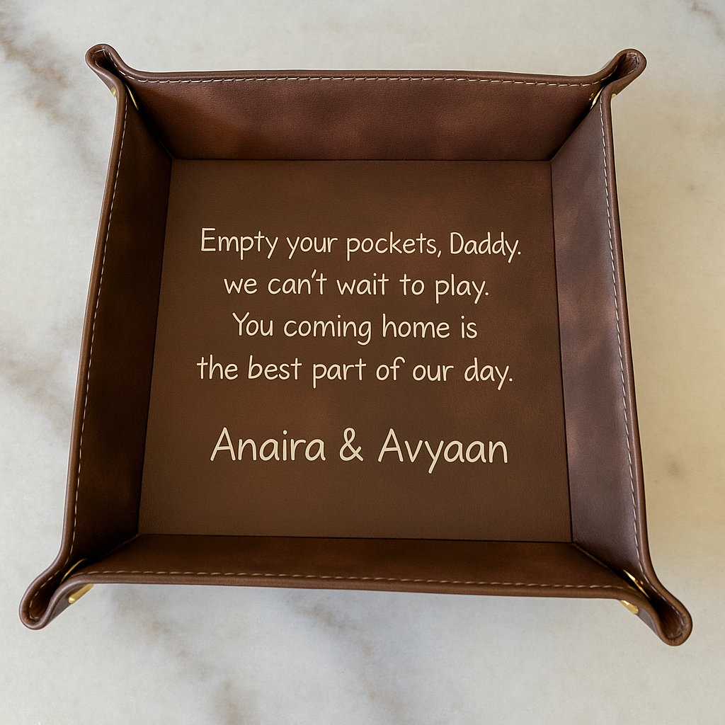 Leatherette Valet Catch All Tray