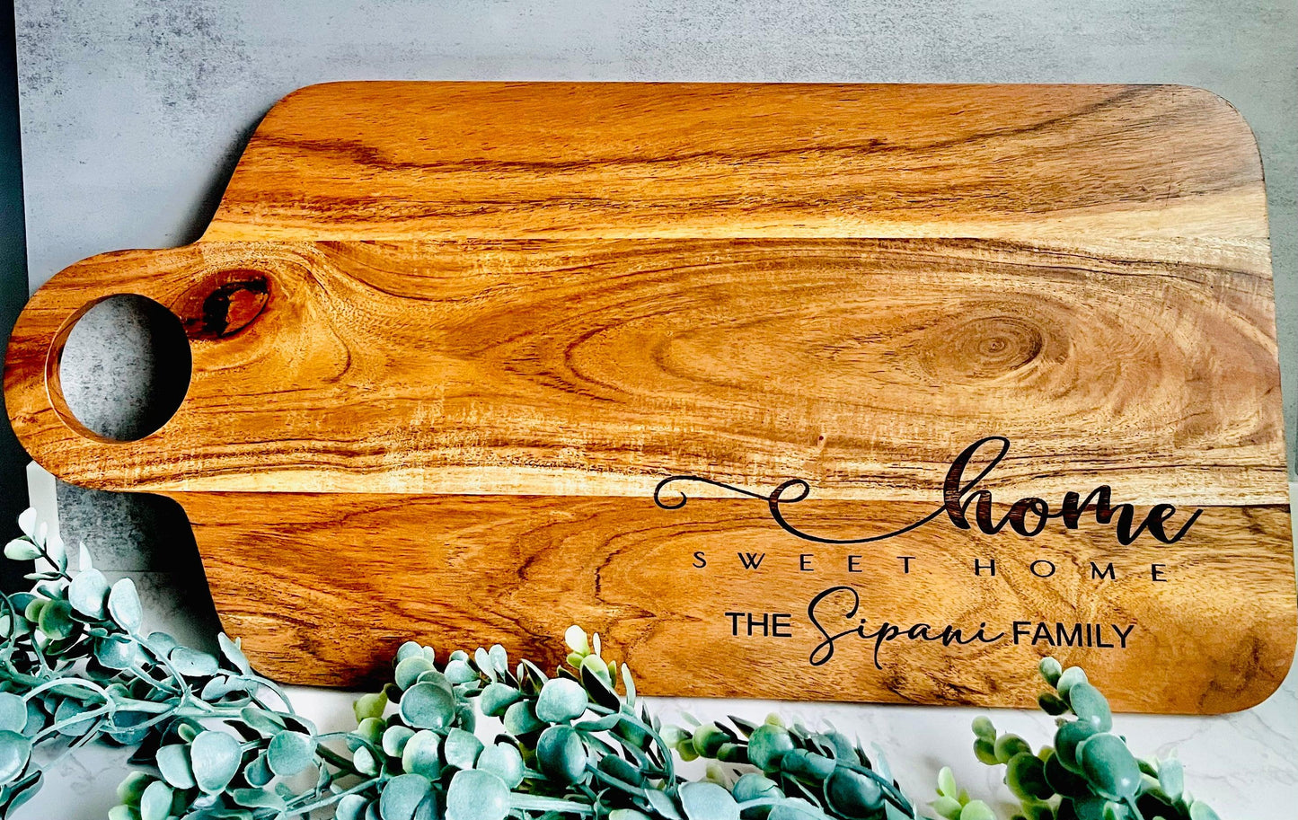 Personalized Charcuterie Board with Handle | Serving Board with handle | Personalized Cheese Board