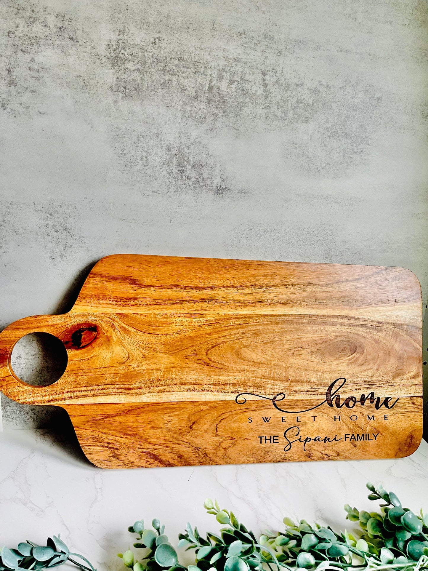 Personalized Charcuterie Board with Handle | Serving Board with handle | Personalized Cheese Board