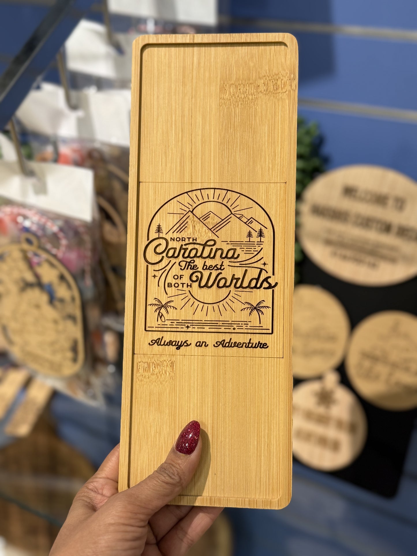 North Carolina, The Best Of Both Worlds Wooden Catch tray