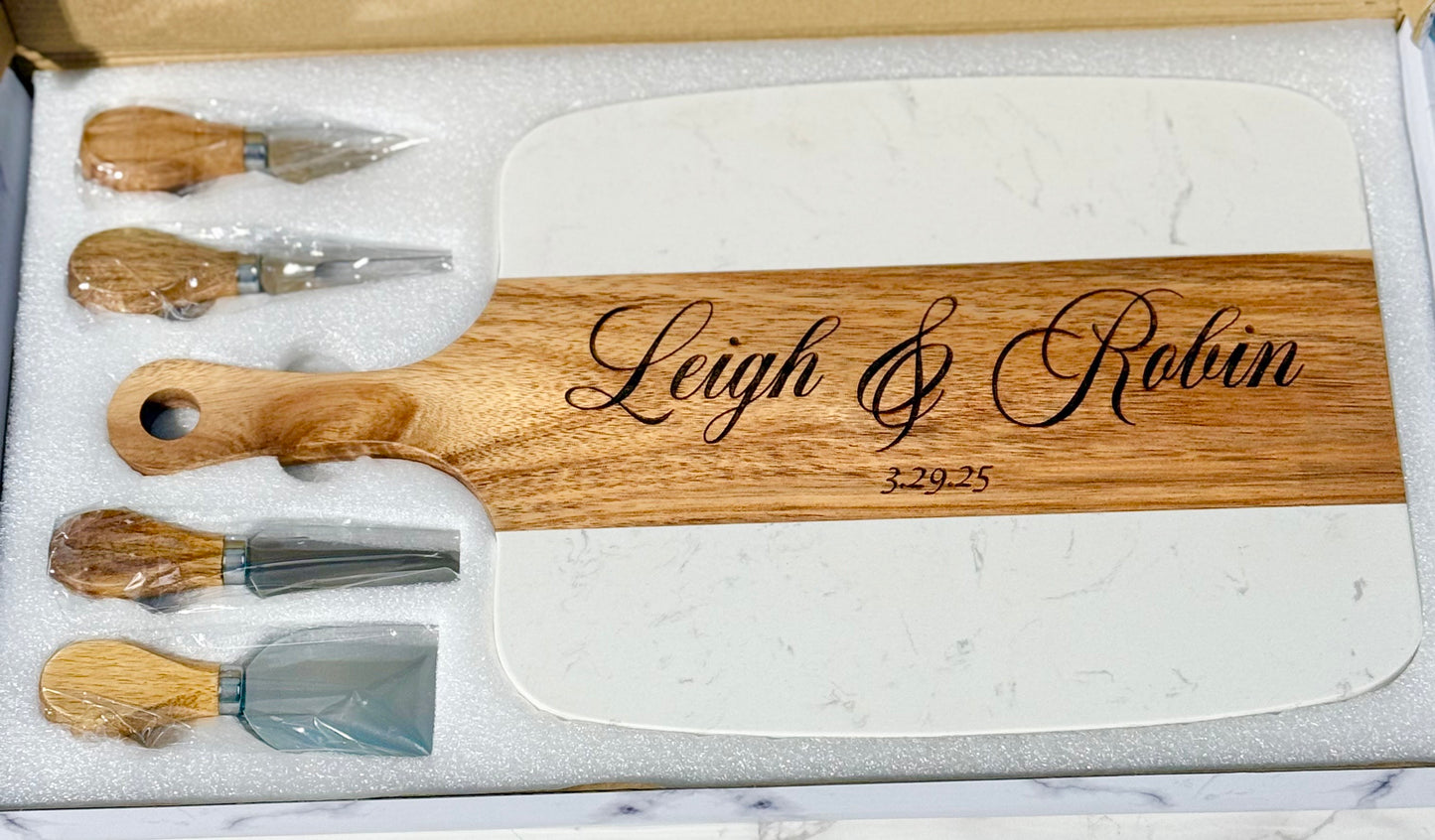 Marble Serving Board Set - 5 Piece