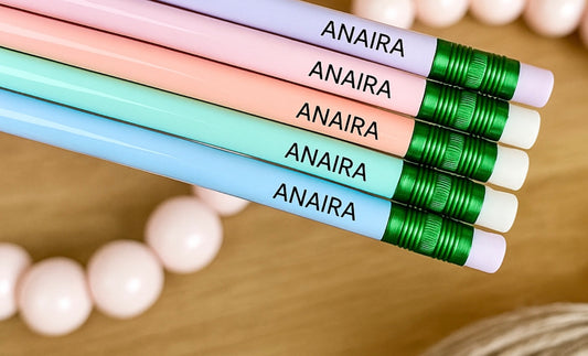 Personalized Pencil Set, Custom Children's Pencils, Back To School Supplies, Custom Made Engraved Pencils