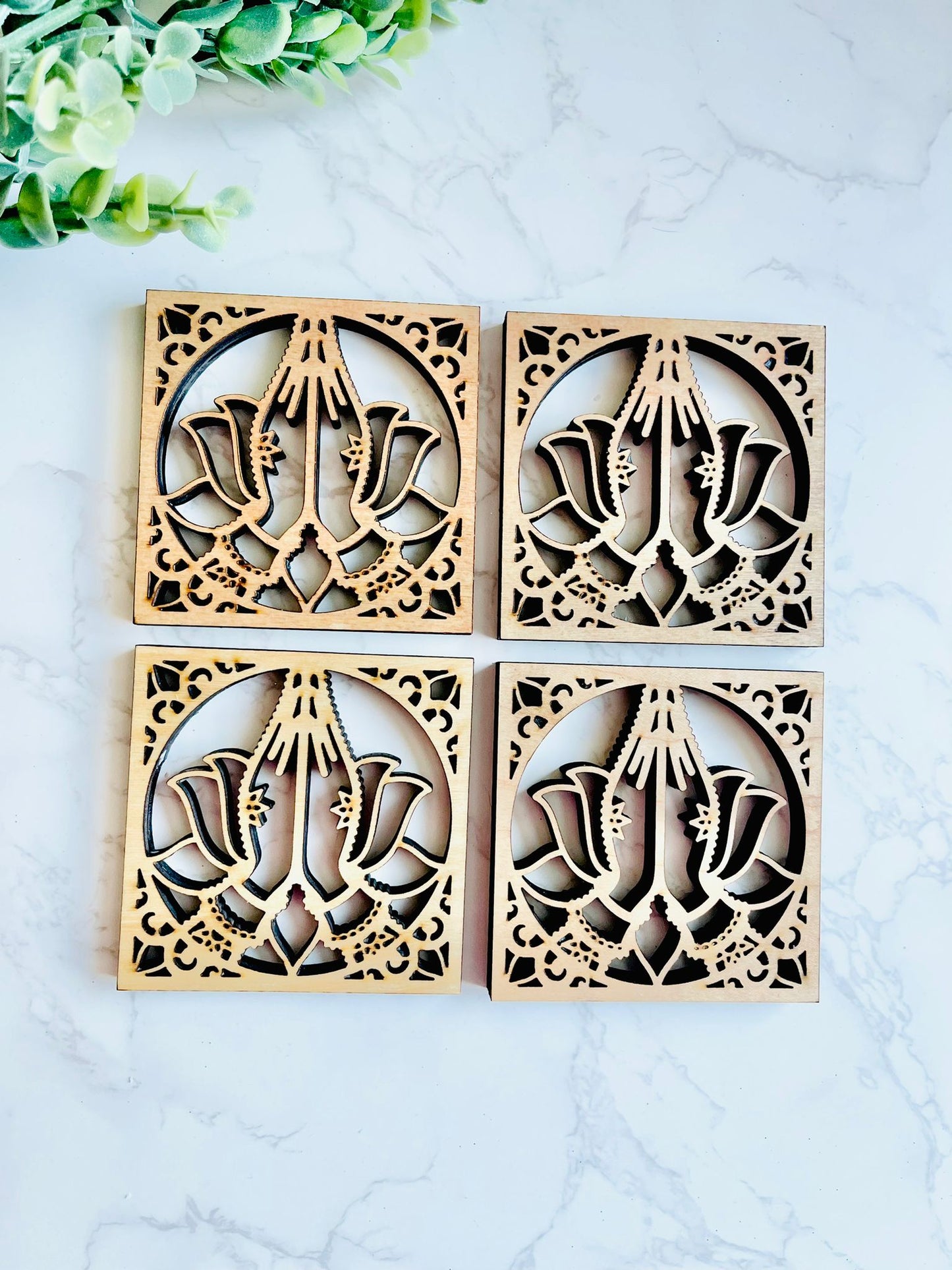 Namaste Wooden Coasters