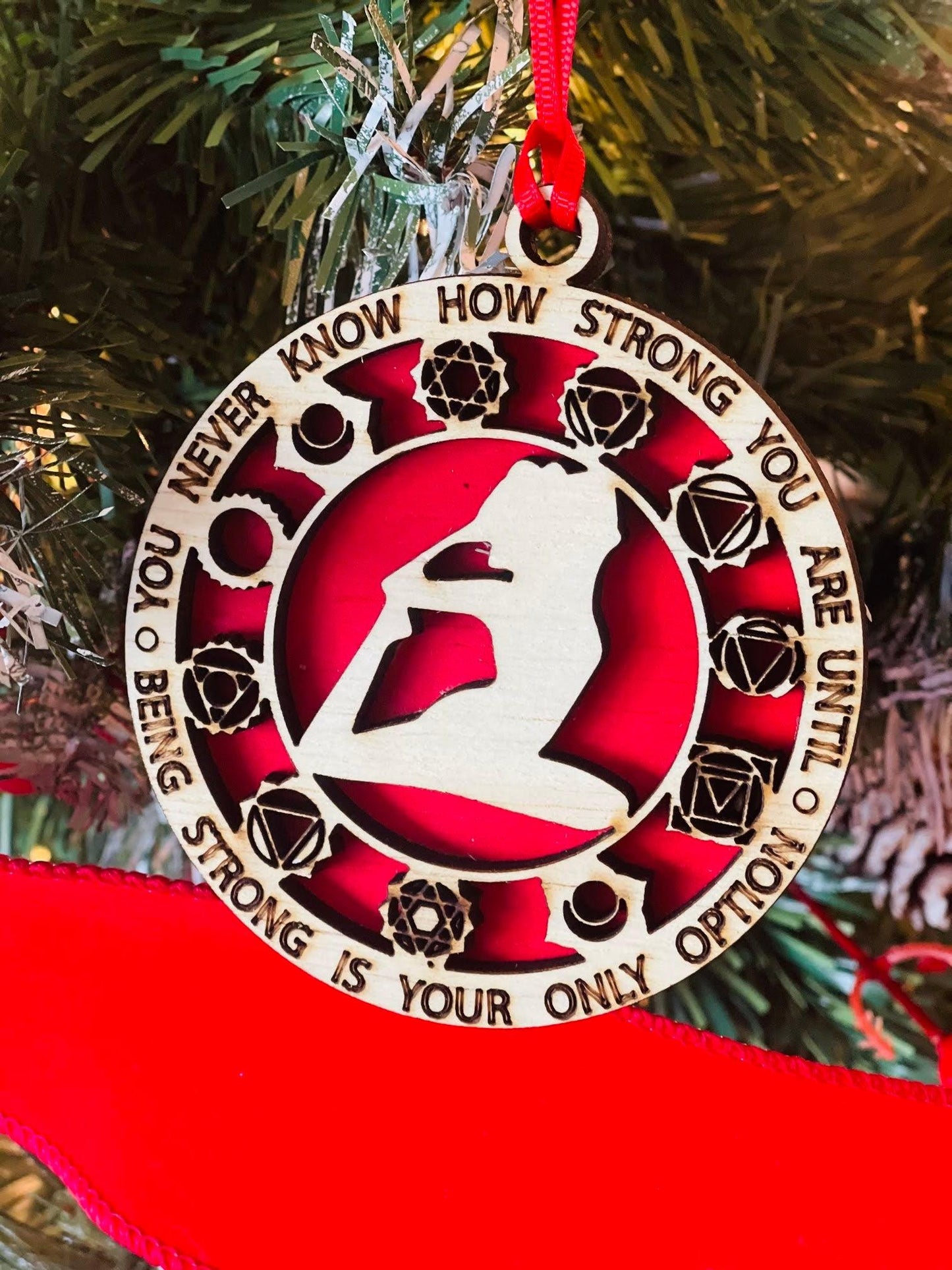 Yoga Christmas Ornament Bundle / Wood Ornament / Christmas Ornament