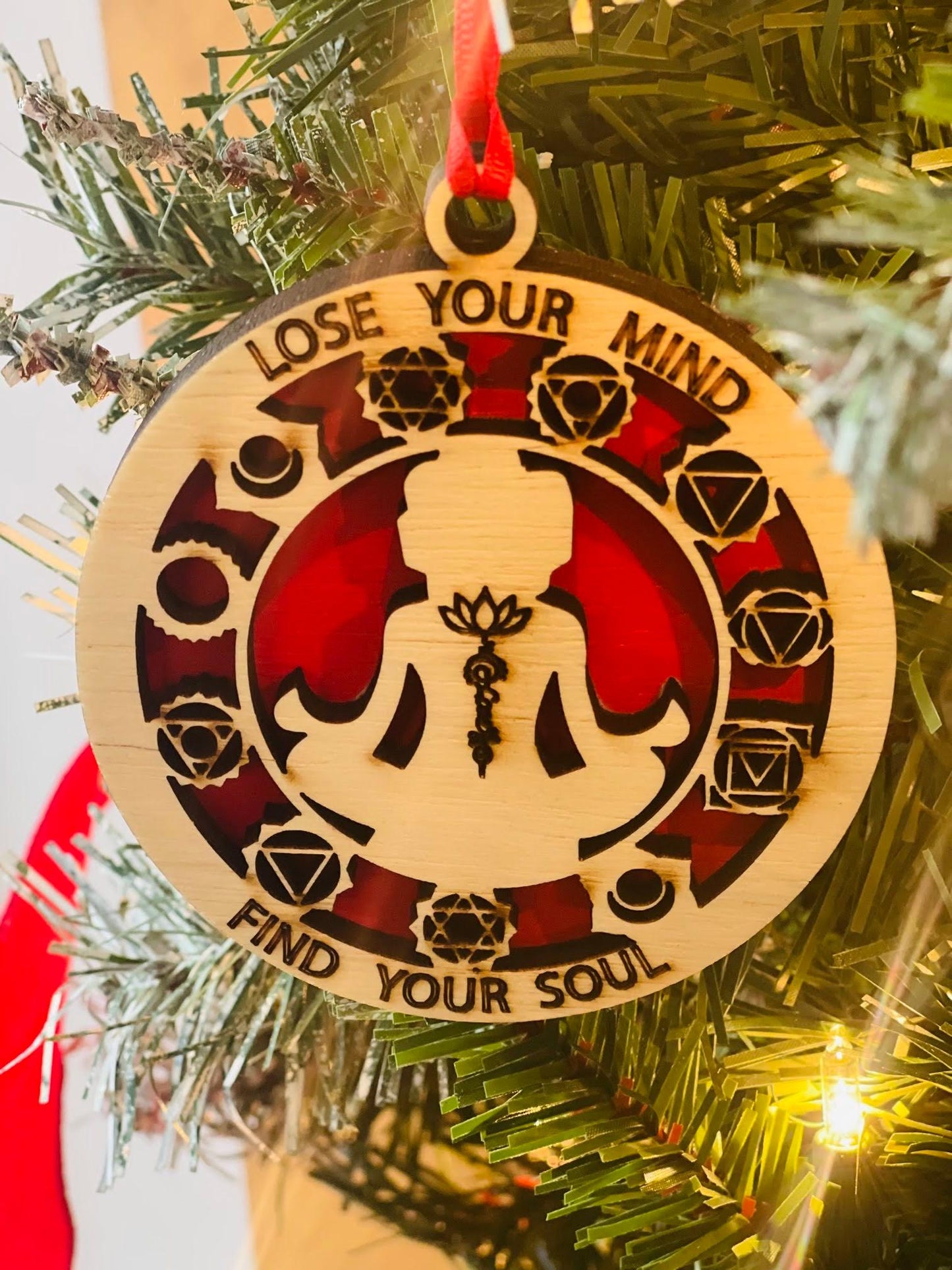 Yoga Christmas Ornament Bundle / Wood Ornament / Christmas Ornament
