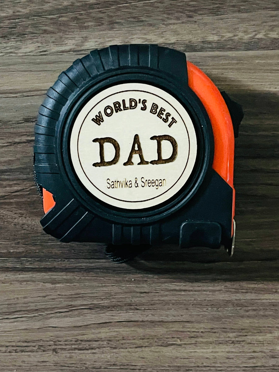 Personalized Laser Engraved Mini Tape Measure Father's Day Gift