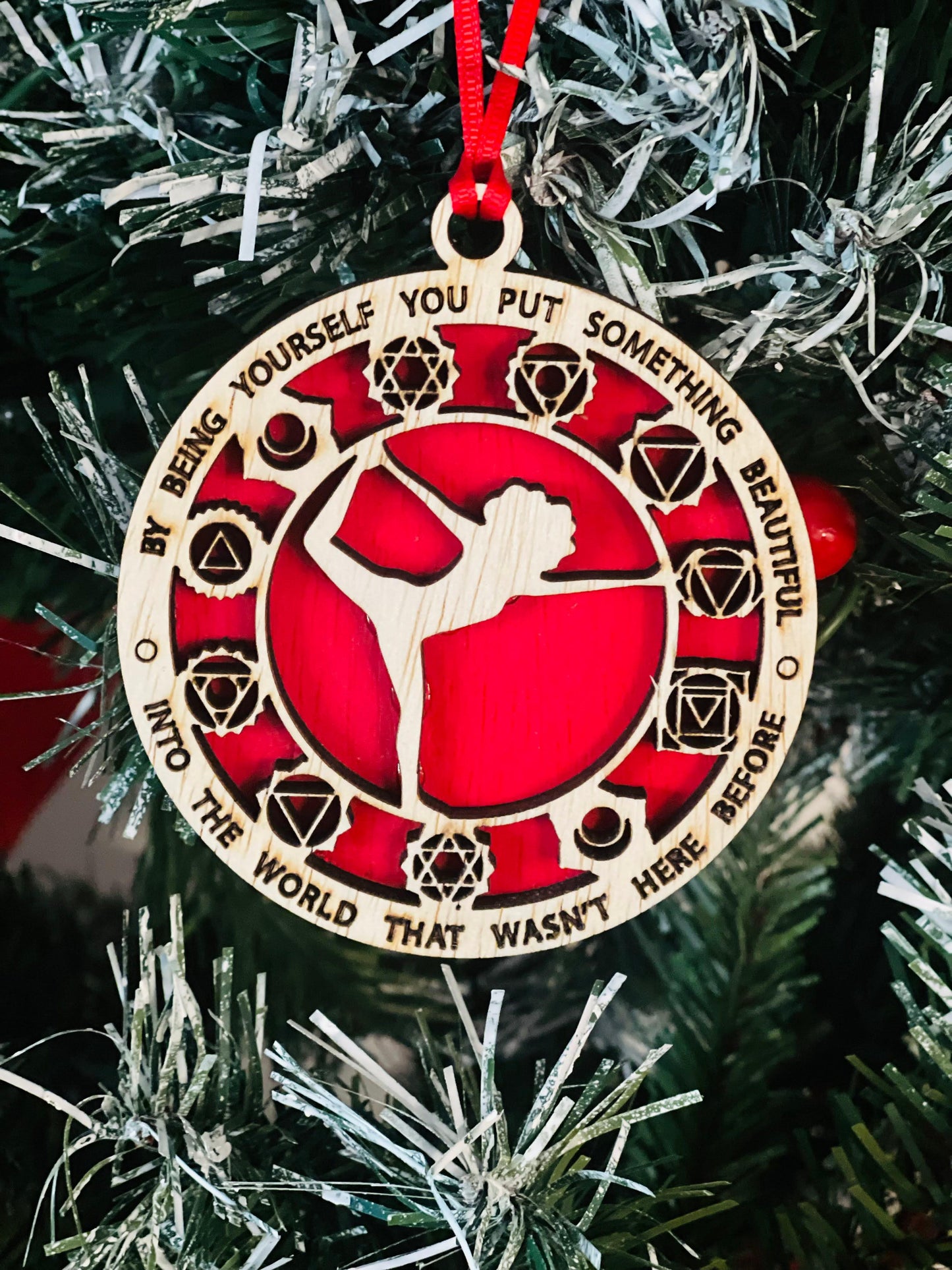 Yoga Christmas Ornament Bundle / Wood Ornament / Christmas Ornament