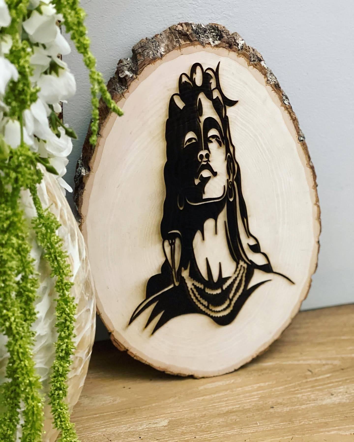 Lord Shiva Natural Wood Log