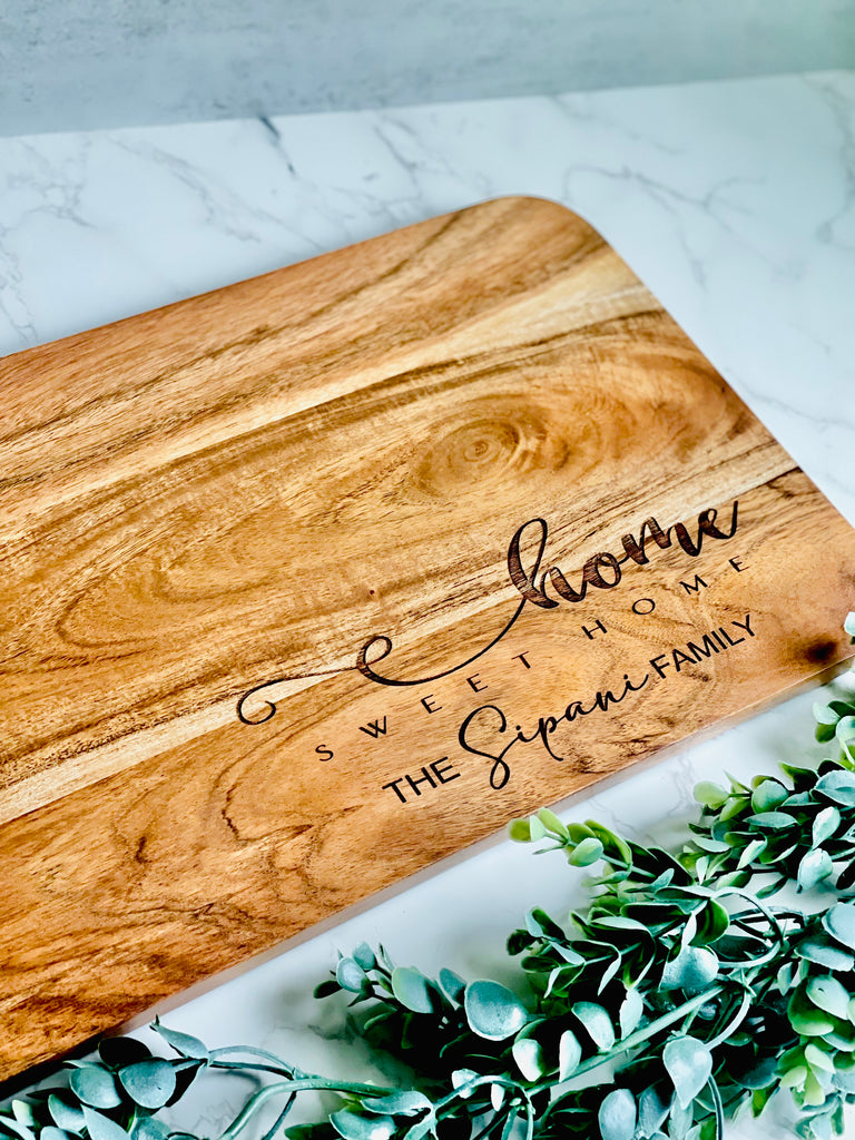 Personalized Charcuterie Board with Handle | Serving Board with handle | Personalized Cheese Board