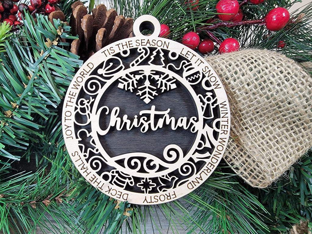 Christmas personalized laser cut Ornaments
