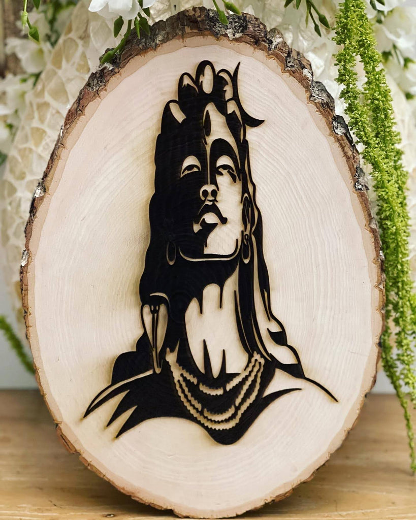 Lord Shiva Natural Wood Log