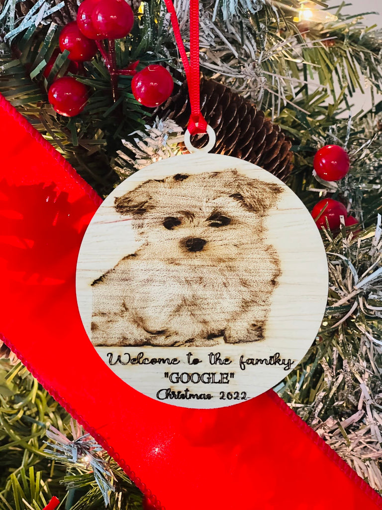 Personalized Dog Photo Ornament / Christmas Ornament / Christmas