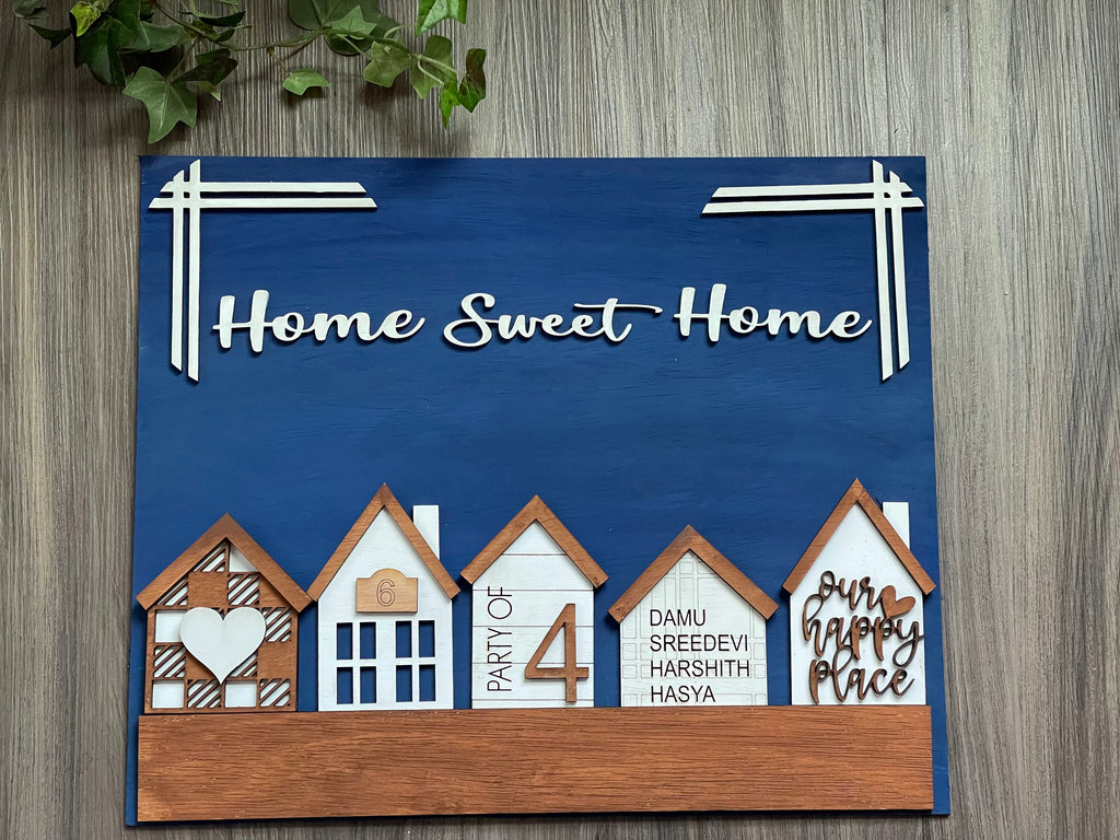 Personalized Home Sweet Home board